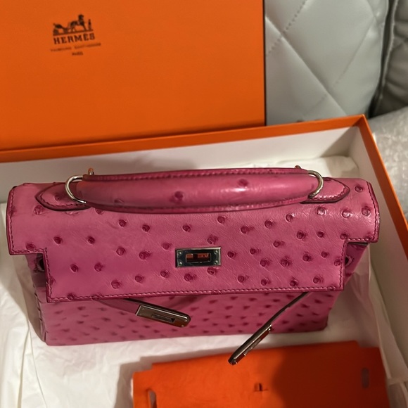 Hermes Kelly ostrich 25 - Picture 12 of 16